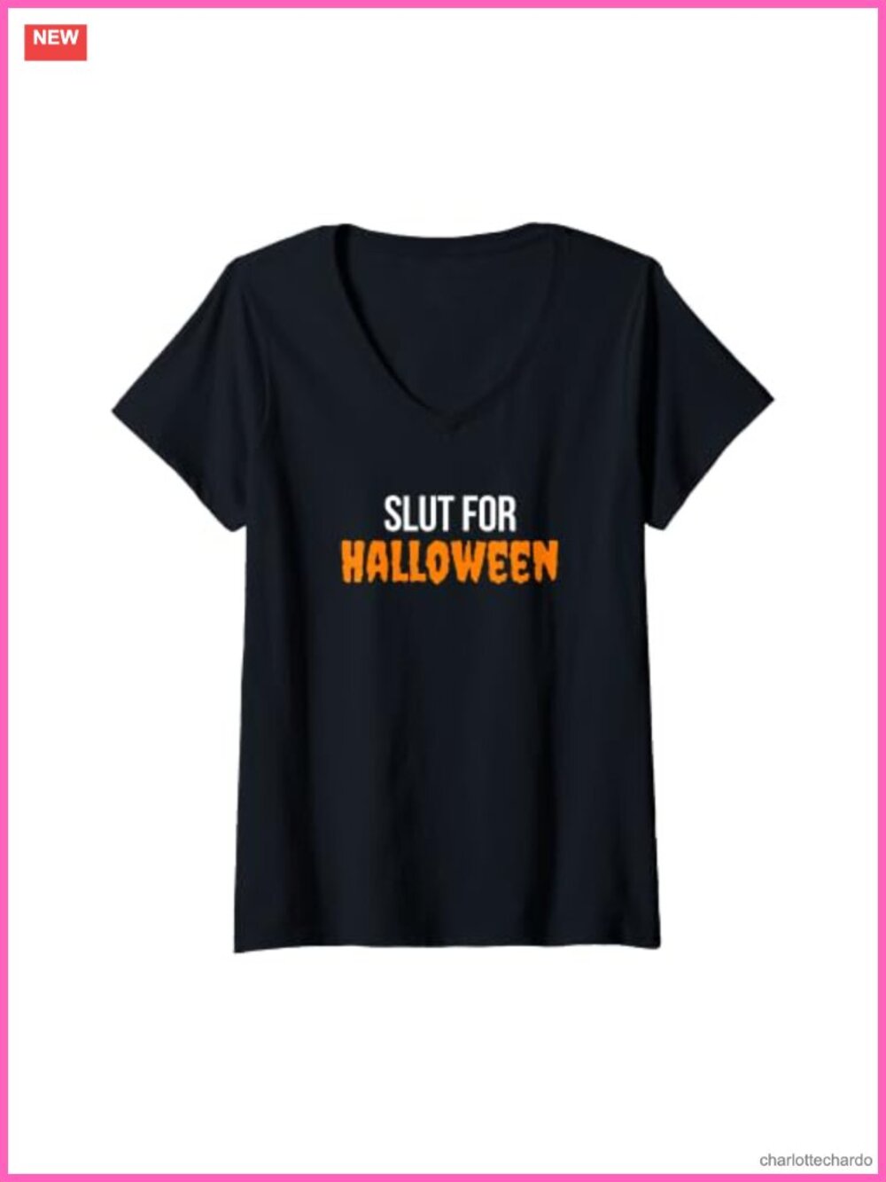 Funny Slutty Costume Idea V-Neck T-Shirt Halloween Tee